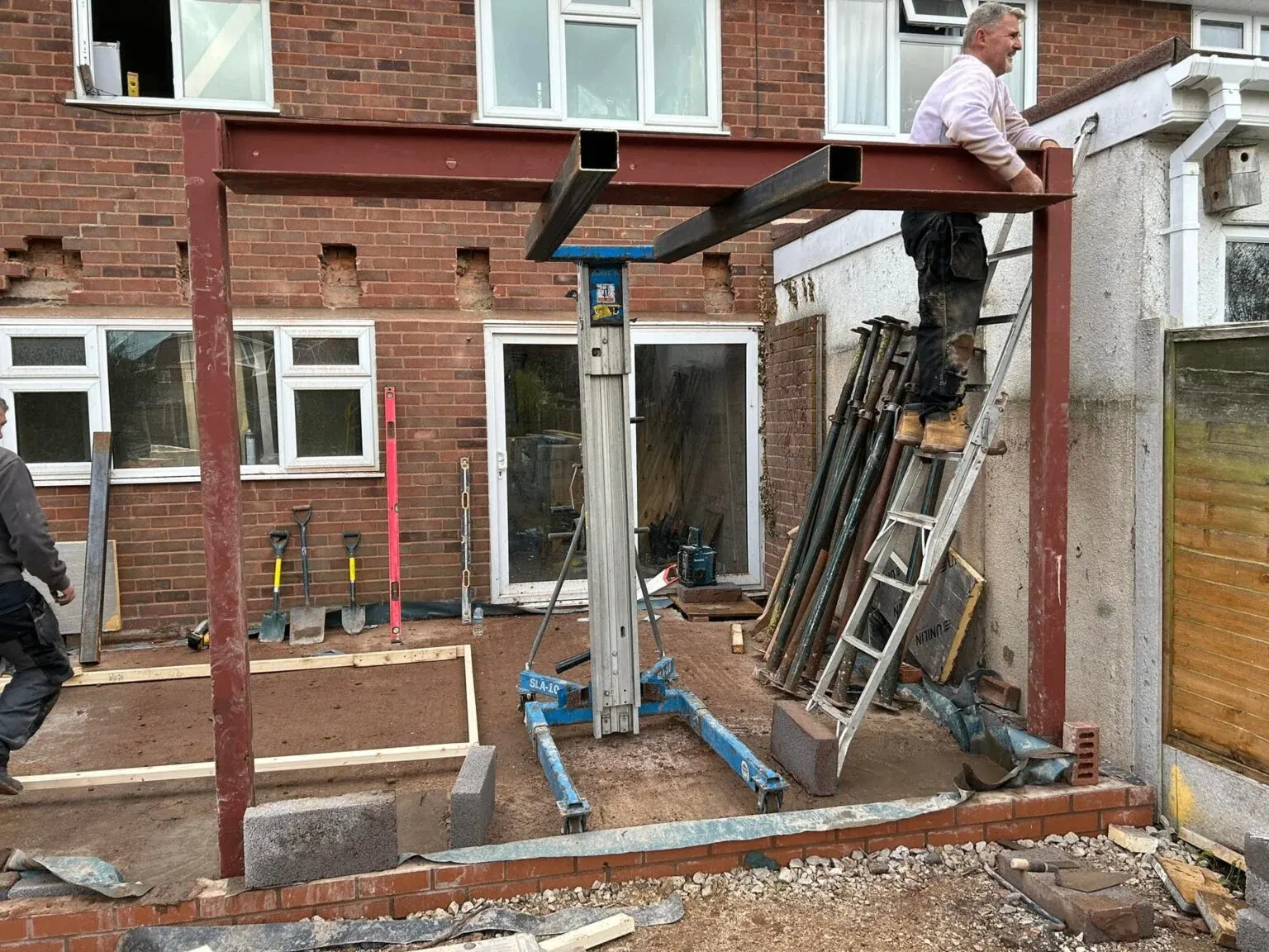 House extension construction in Wolverhampton