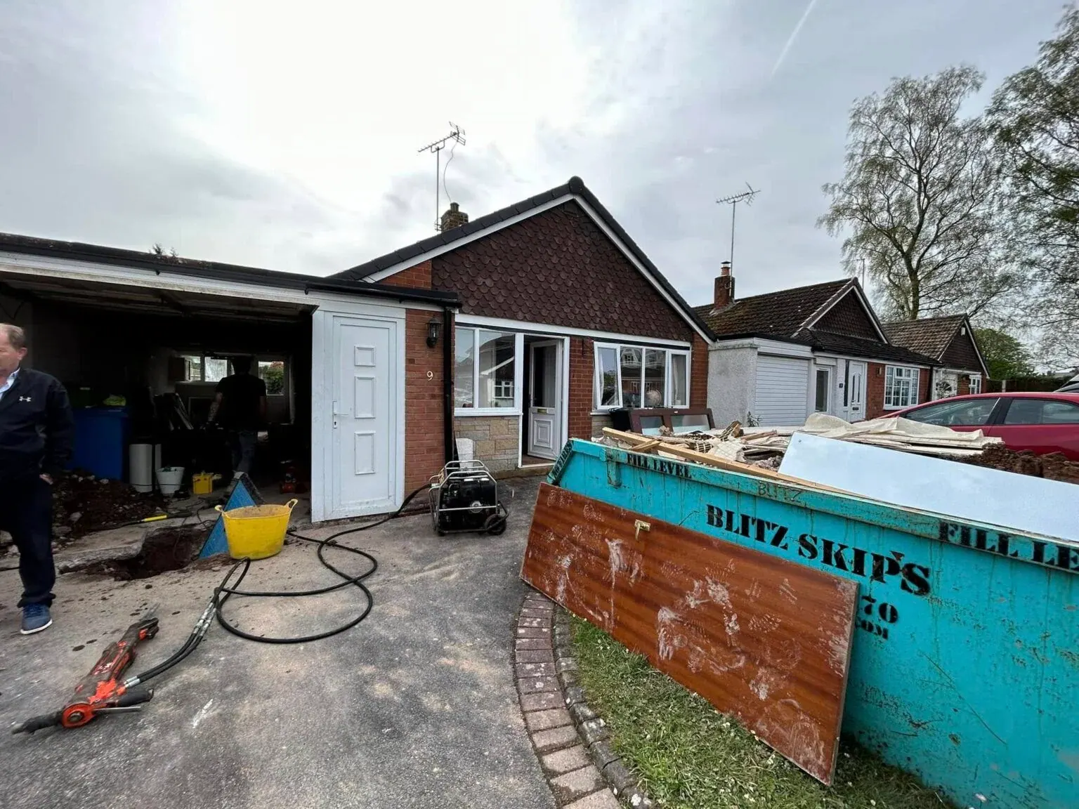 New build construction site in Wolverhampton